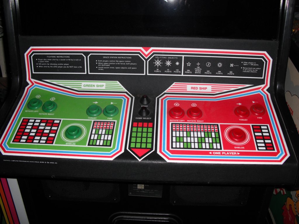 Space Duel - control panel